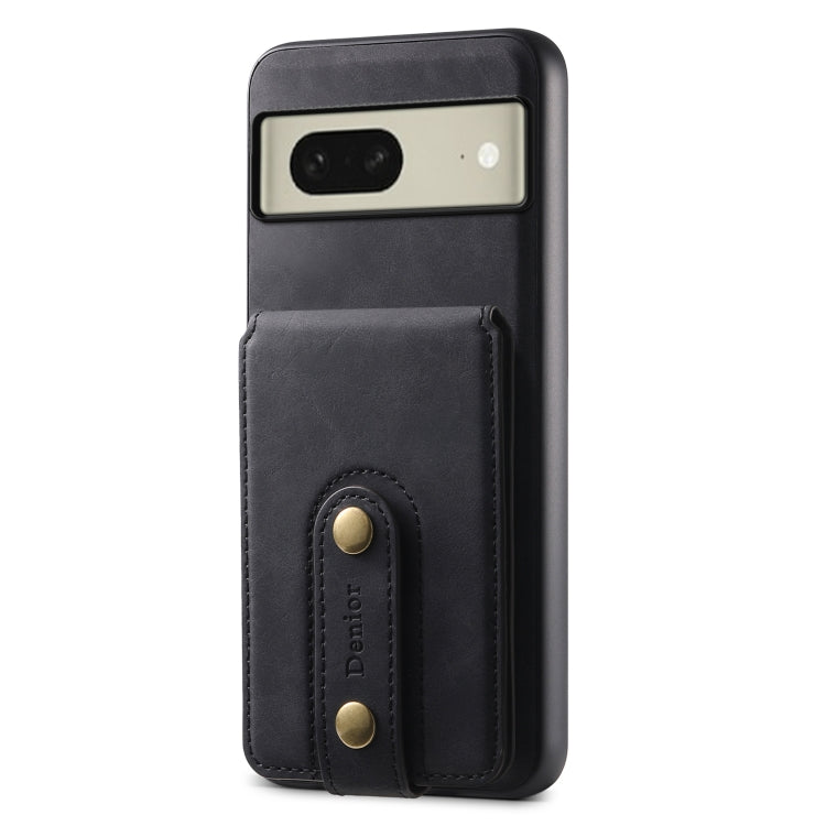 For Google Pixel 8 Denior D14 NK Retro Pattern MagSafe Magnetic Card Holder Leather Phone Case