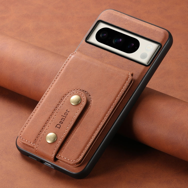 For Google Pixel 8 Pro Denior D14 NK Retro Pattern MagSafe Magnetic Card Holder Leather Phone Case