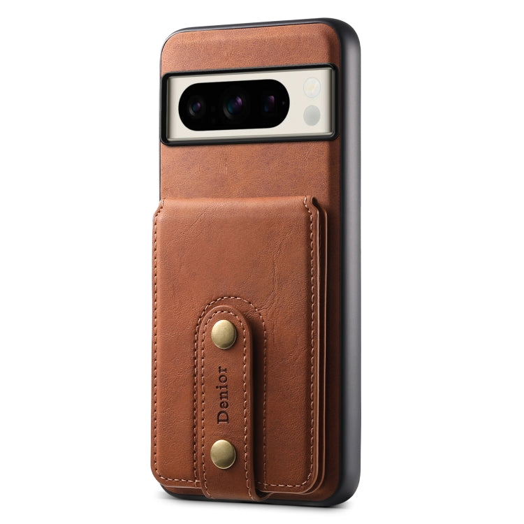 For Google Pixel 8 Pro Denior D14 NK Retro Pattern MagSafe Magnetic Card Holder Leather Phone Case
