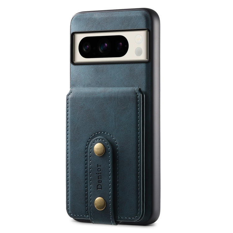 For Google Pixel 8 Pro Denior D14 NK Retro Pattern MagSafe Magnetic Card Holder Leather Phone Case