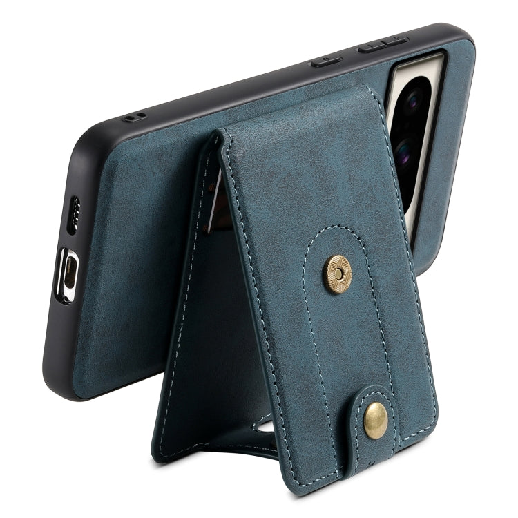 For Google Pixel 8 Pro Denior D14 NK Retro Pattern MagSafe Magnetic Card Holder Leather Phone Case