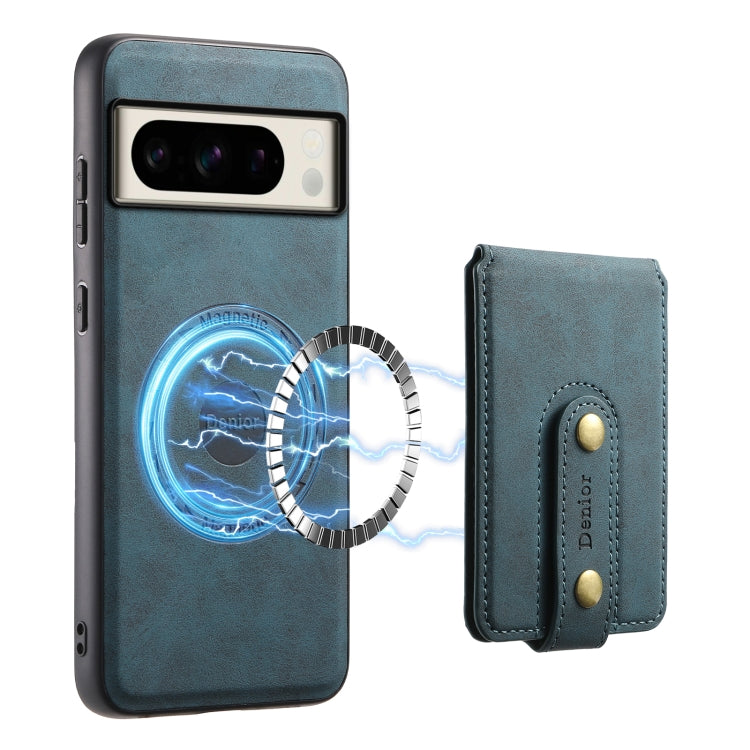 For Google Pixel 8 Pro Denior D14 NK Retro Pattern MagSafe Magnetic Card Holder Leather Phone Case