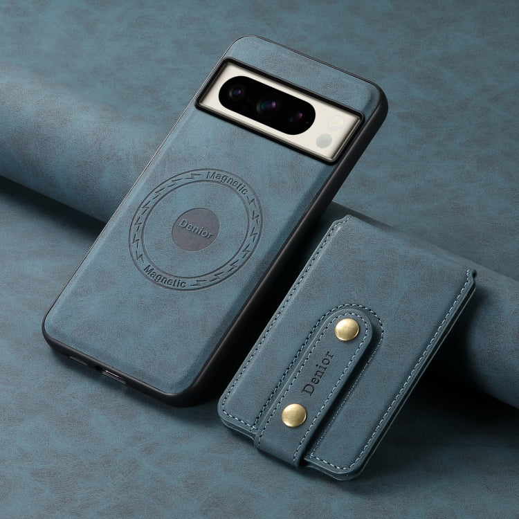 For Google Pixel 8 Pro Denior D14 NK Retro Pattern MagSafe Magnetic Card Holder Leather Phone Case