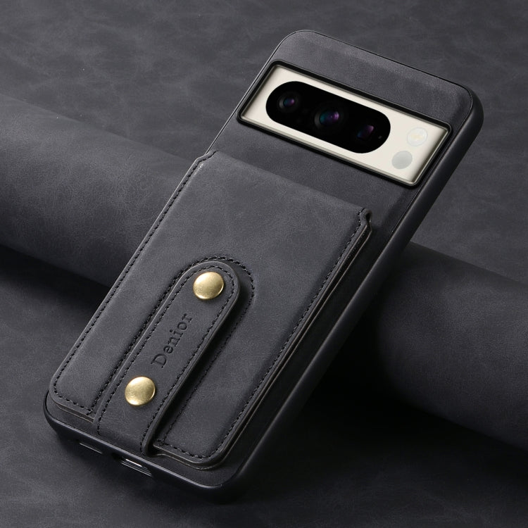 For Google Pixel 8 Pro Denior D14 NK Retro Pattern MagSafe Magnetic Card Holder Leather Phone Case
