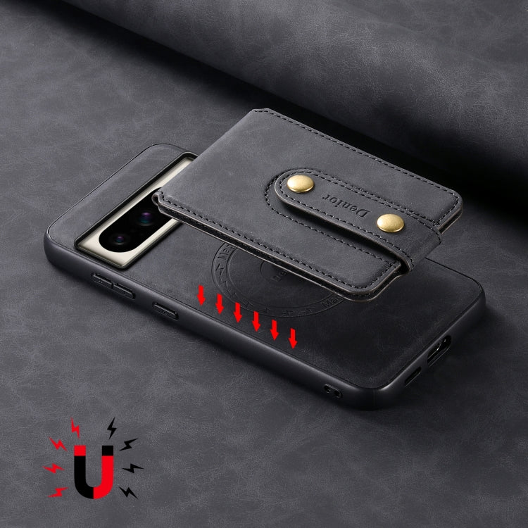 For Google Pixel 8 Pro Denior D14 NK Retro Pattern MagSafe Magnetic Card Holder Leather Phone Case