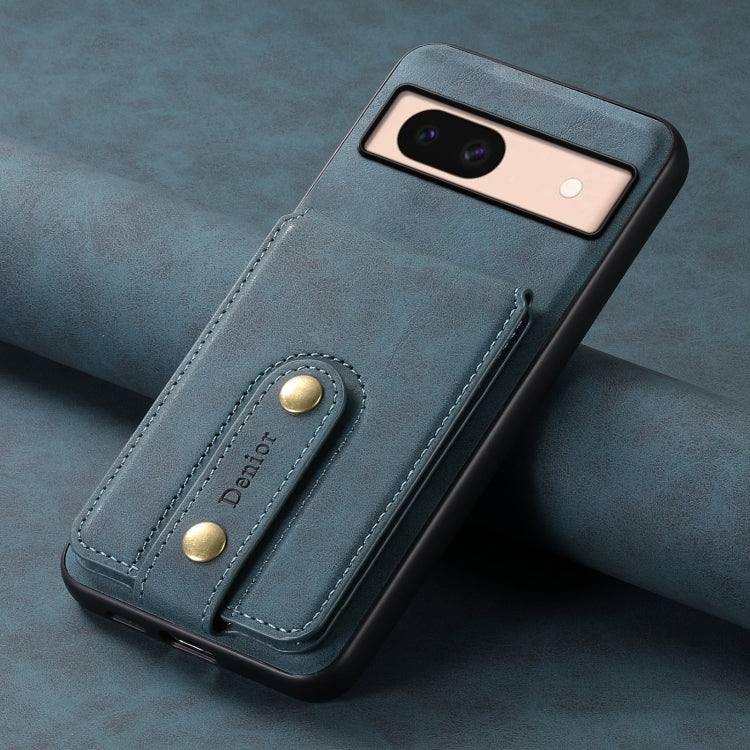 For Google Pixel 8a Denior D14 NK Retro Pattern MagSafe Magnetic Card Holder Leather Phone Case