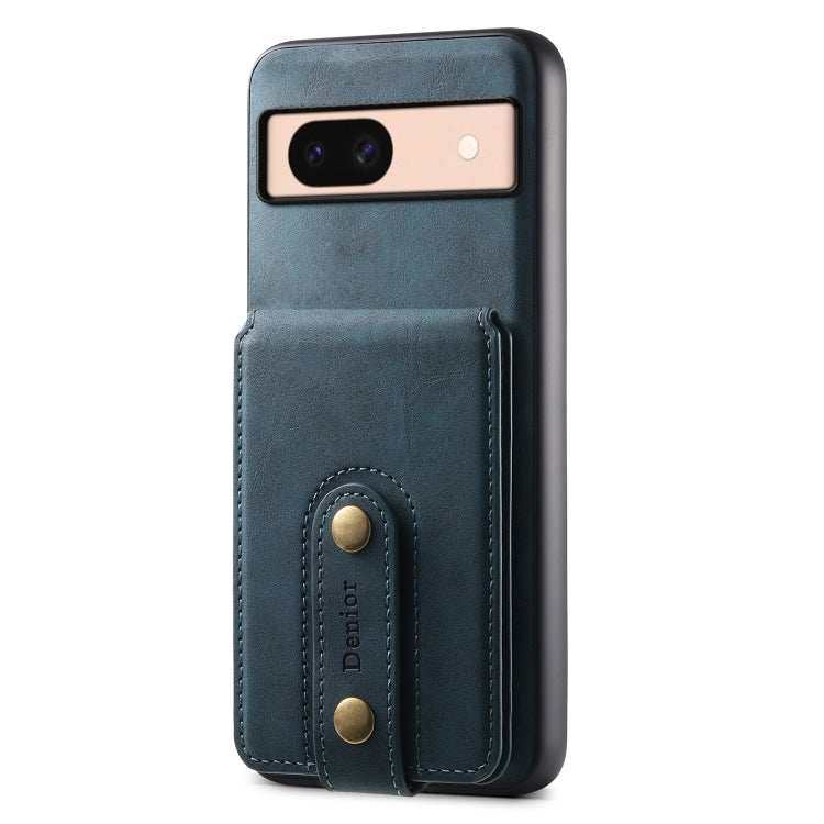 For Google Pixel 8a Denior D14 NK Retro Pattern MagSafe Magnetic Card Holder Leather Phone Case