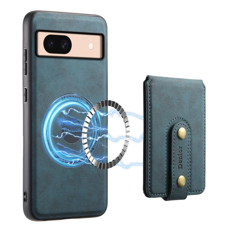 For Google Pixel 8a Denior D14 NK Retro Pattern MagSafe Magnetic Card Holder Leather Phone Case