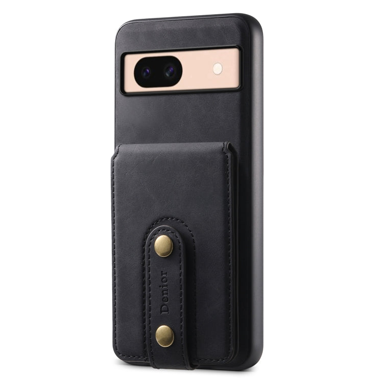 For Google Pixel 8a Denior D14 NK Retro Pattern MagSafe Magnetic Card Holder Leather Phone Case