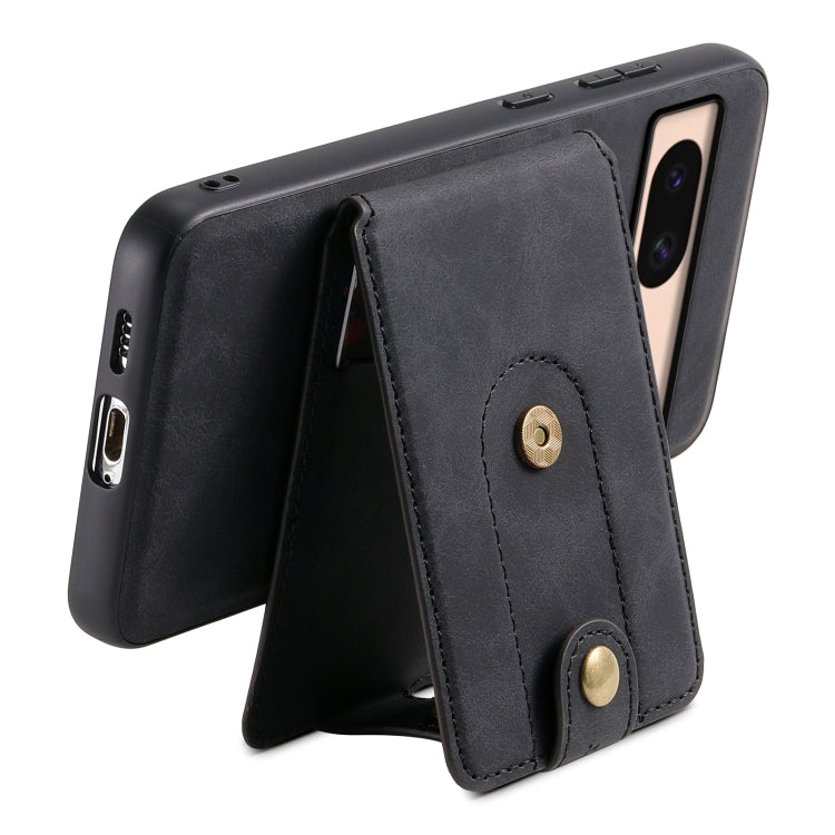 For Google Pixel 8a Denior D14 NK Retro Pattern MagSafe Magnetic Card Holder Leather Phone Case
