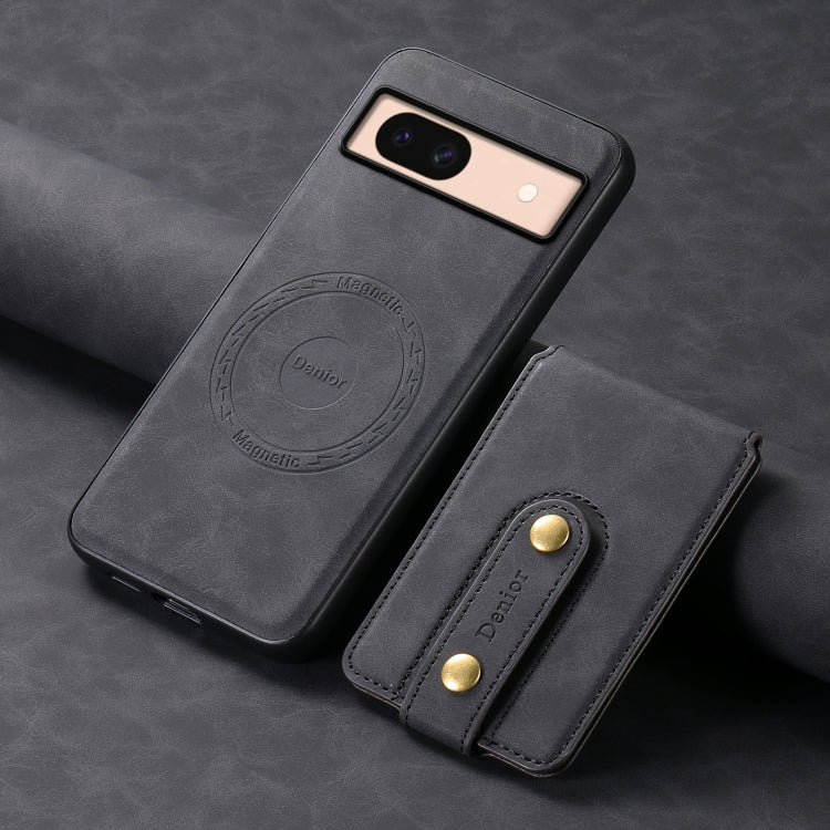 For Google Pixel 8a Denior D14 NK Retro Pattern MagSafe Magnetic Card Holder Leather Phone Case
