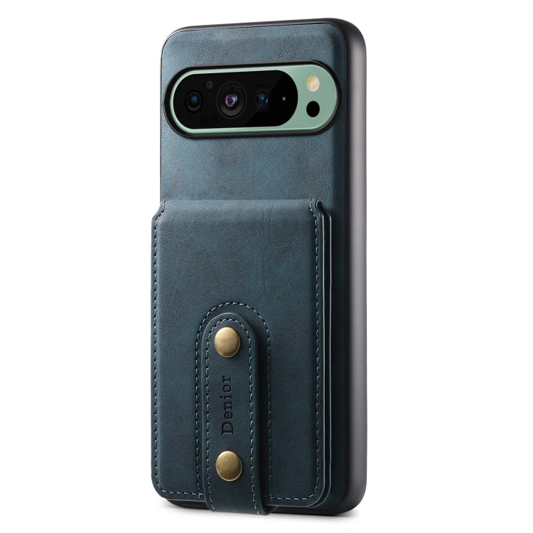 For Google Pixel 9 Denior D14 NK Retro Pattern MagSafe Magnetic Card Holder Leather Phone Case