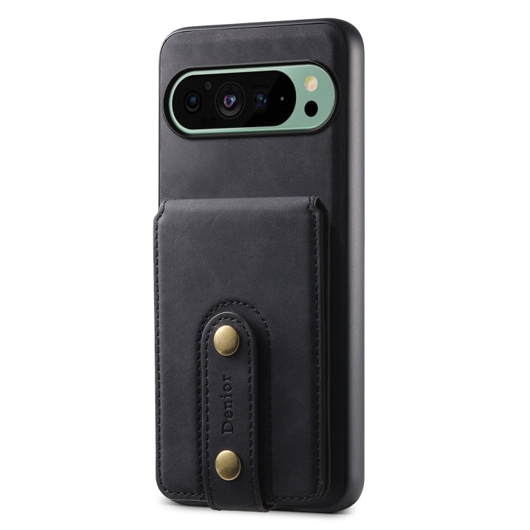 For Google Pixel 9 Denior D14 NK Retro Pattern MagSafe Magnetic Card Holder Leather Phone Case