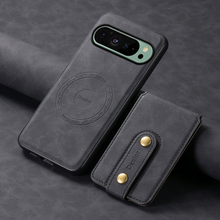 For Google Pixel 9 Denior D14 NK Retro Pattern MagSafe Magnetic Card Holder Leather Phone Case