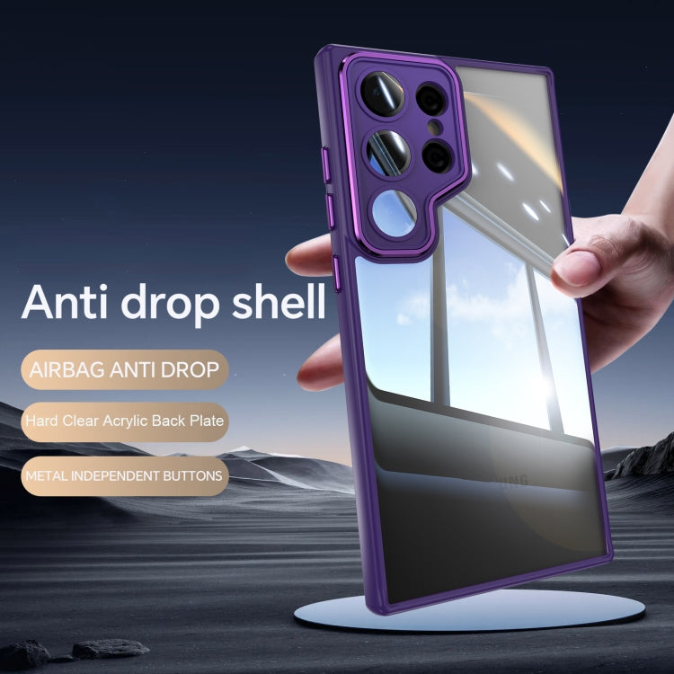 For Samsung Galaxy S24 Ultra 5G Acrylic Hybrid TPU Armor Shockproof Phone Case