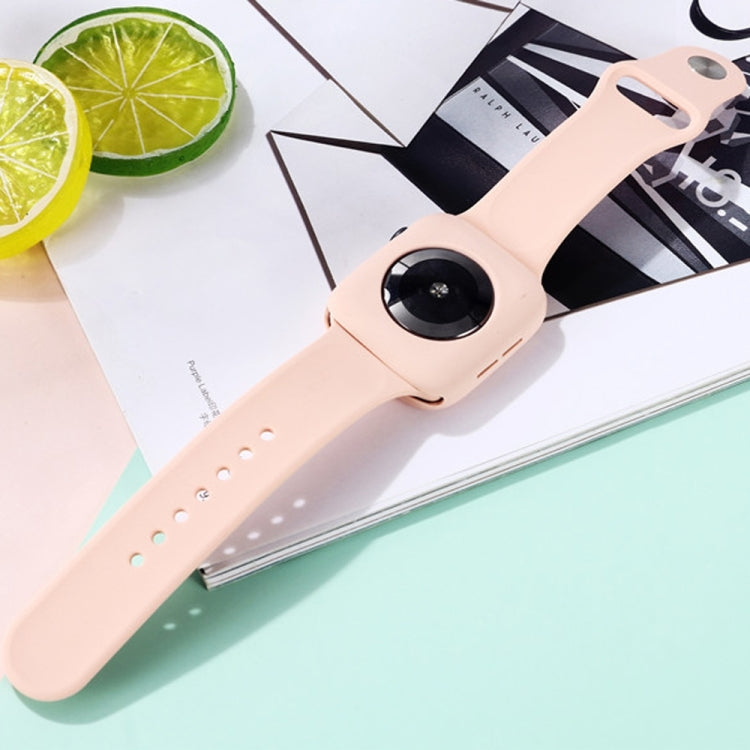For Apple Watch Series 6 & SE & 5 & 4 44mm Silicone Watch Band + Watch Protective Case Set