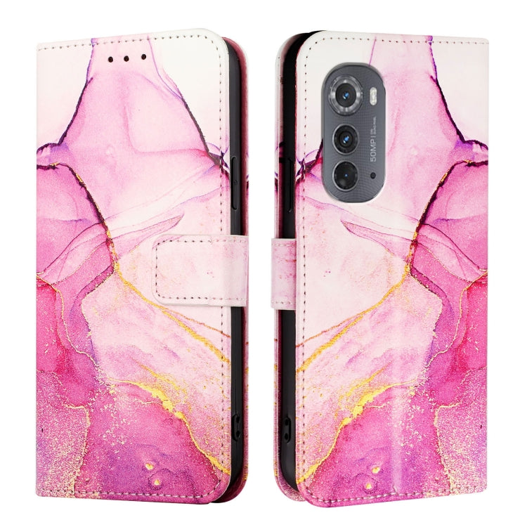 For Motorola Edge 2022 / Edge 5G UW 2022 PT003 Marble Pattern Flip Leather Phone Case