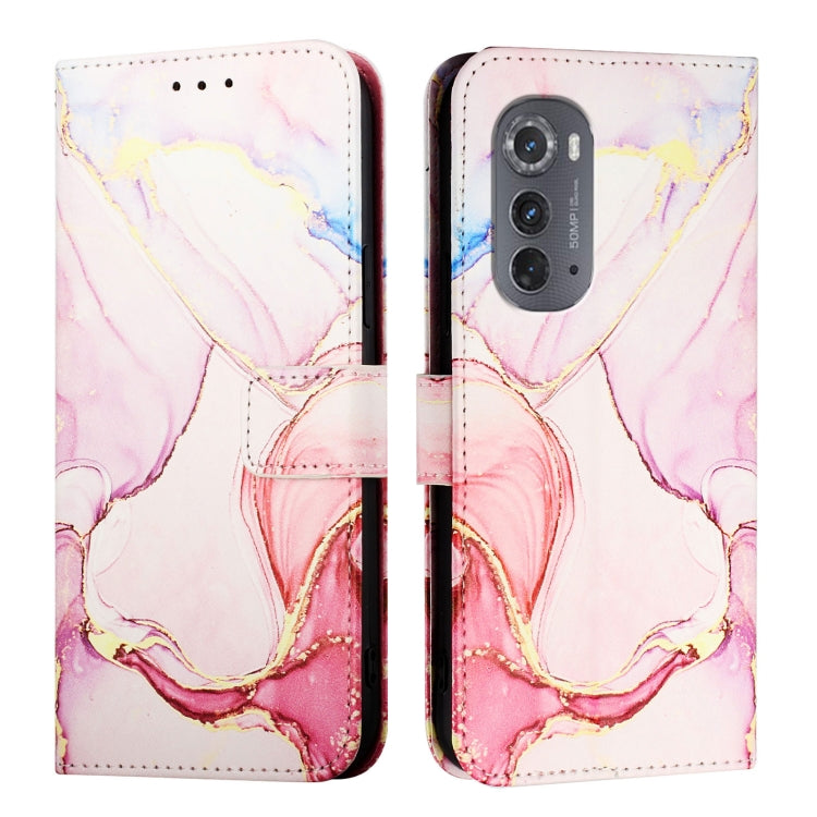 For Motorola Edge 2022 / Edge 5G UW 2022 PT003 Marble Pattern Flip Leather Phone Case