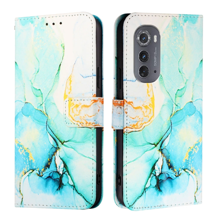 For Motorola Edge 2022 / Edge 5G UW 2022 PT003 Marble Pattern Flip Leather Phone Case