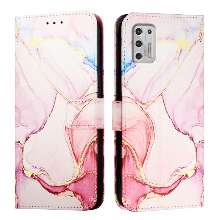 For Motorola Moto G Stylus 2021 4G PT003 Marble Pattern Flip Leather Phone Case