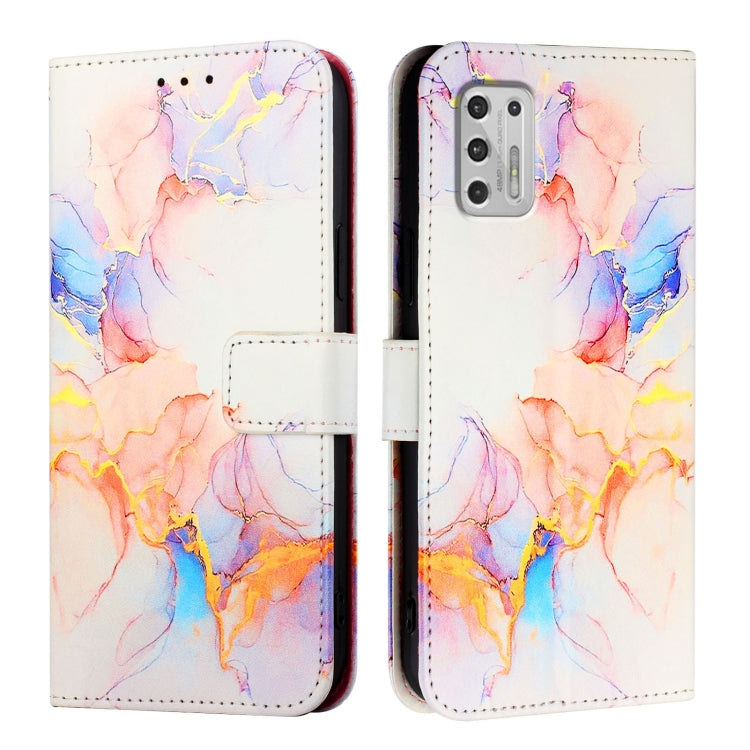 For Motorola Moto G Stylus 2021 4G PT003 Marble Pattern Flip Leather Phone Case