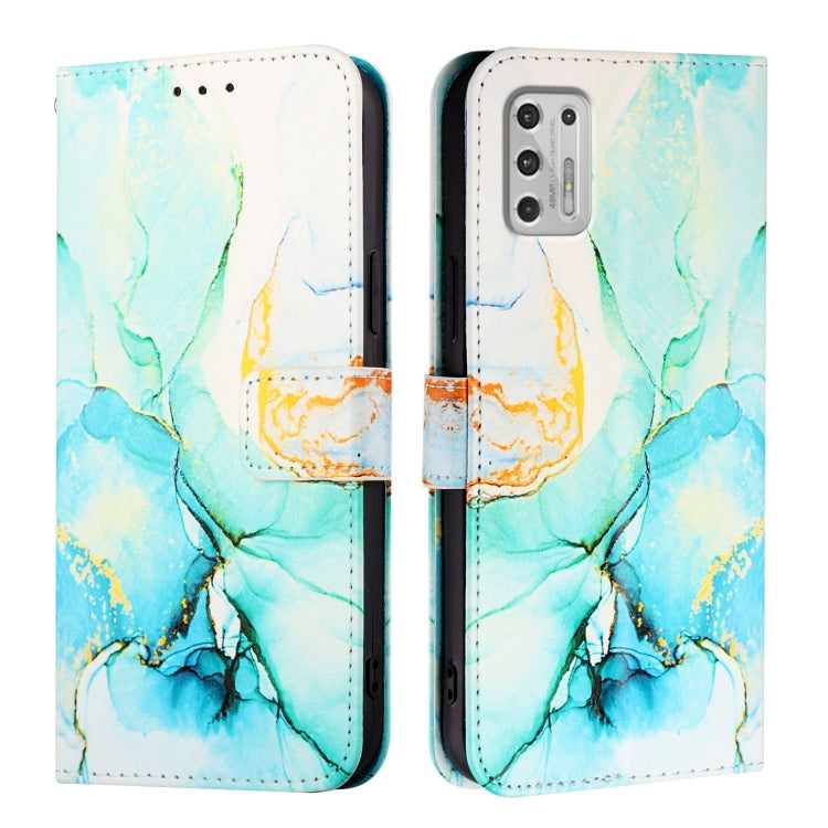 For Motorola Moto G Stylus 2021 4G PT003 Marble Pattern Flip Leather Phone Case