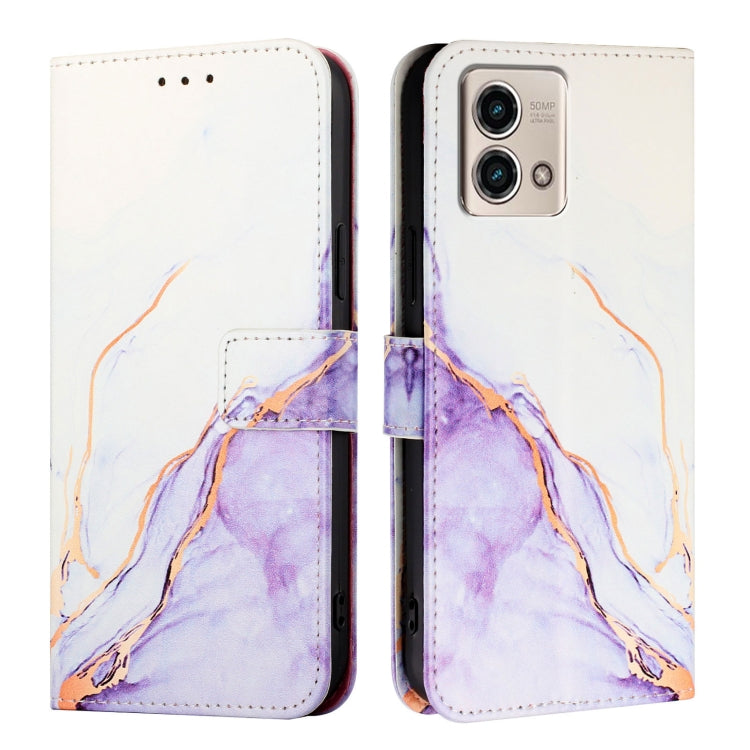 For Motorola Moto G Stylus 2023 4G PT003 Marble Pattern Flip Leather Phone Case