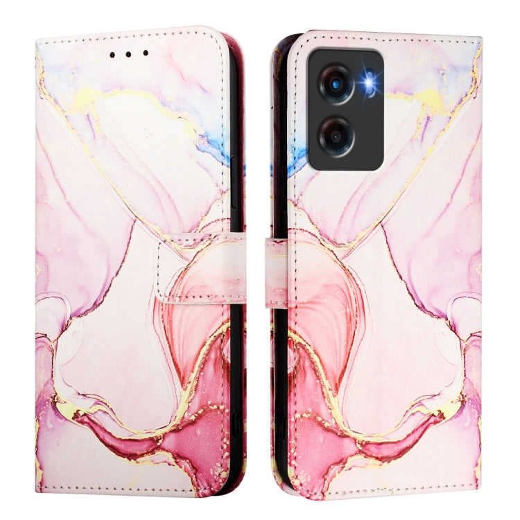 For Motorola Moto G05 PT003 Marble Pattern Flip Leather Phone Case