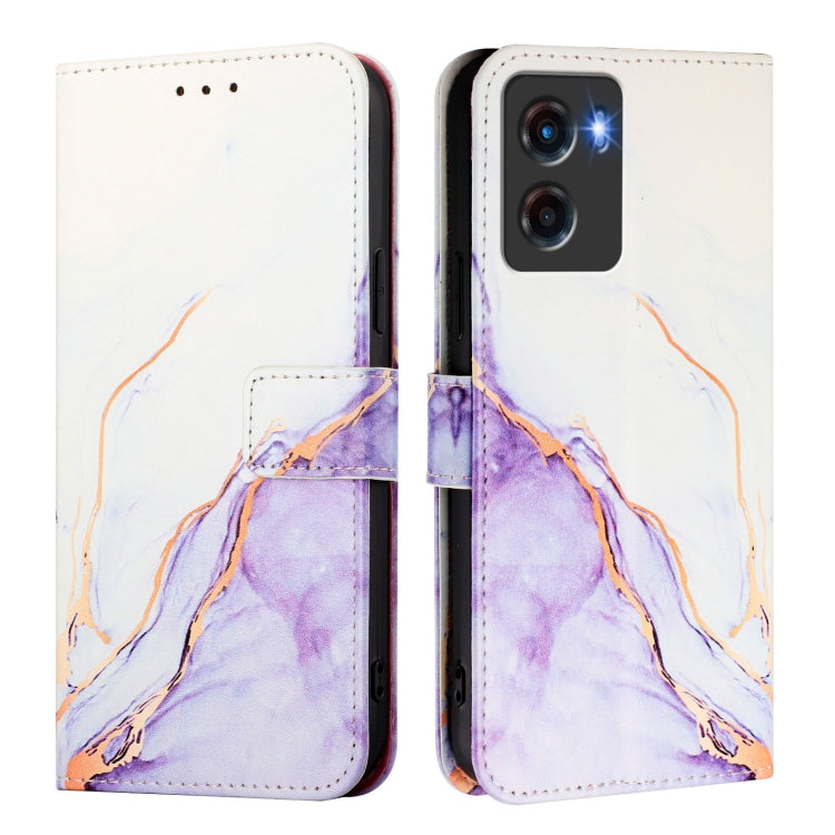 For Motorola Moto G05 PT003 Marble Pattern Flip Leather Phone Case