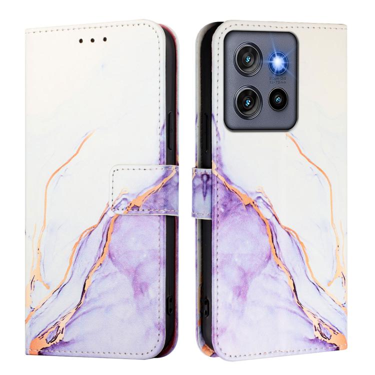 For Motorola Moto G Stylus 5G 2025 PT003 Marble Pattern Flip Leather Phone Case