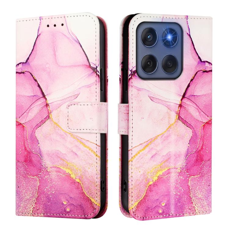 For Motorola Edge 60 Fusion PT003 Marble Pattern Flip Leather Phone Case