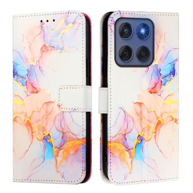 For Motorola Edge 60 Fusion PT003 Marble Pattern Flip Leather Phone Case