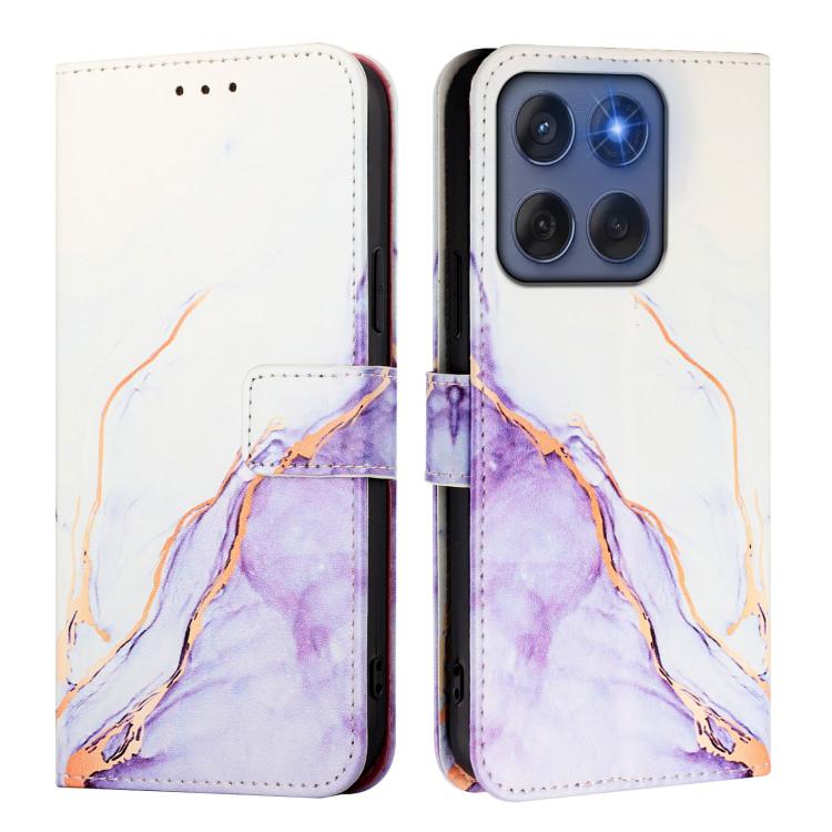 For Motorola Edge 60 Fusion PT003 Marble Pattern Flip Leather Phone Case
