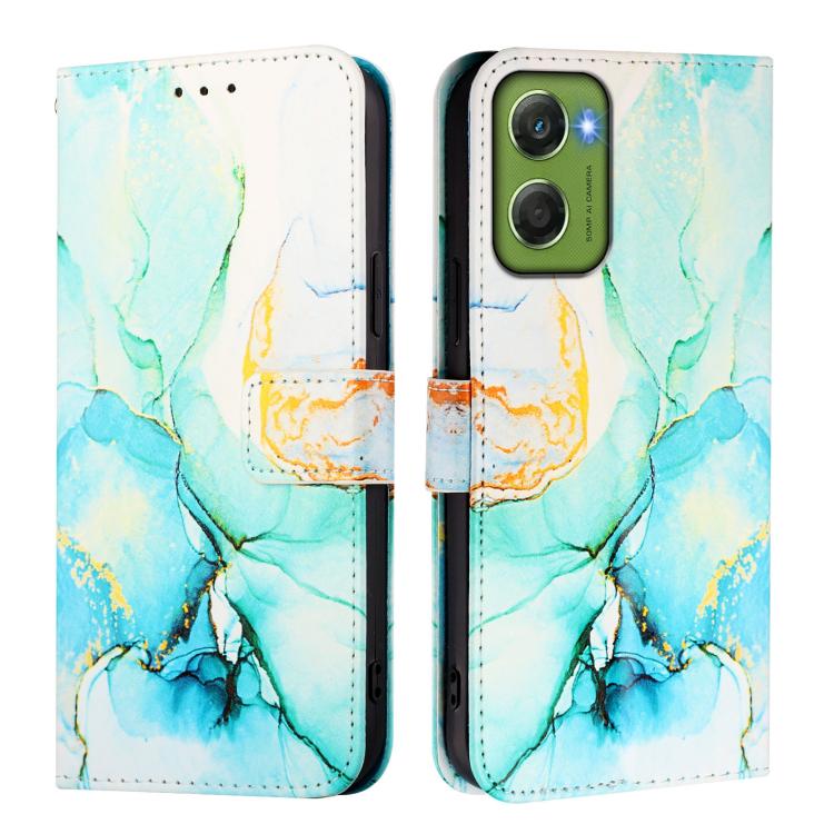 For Motorola Moto G06 4G PT003 Marble Pattern Flip Leather Phone Case