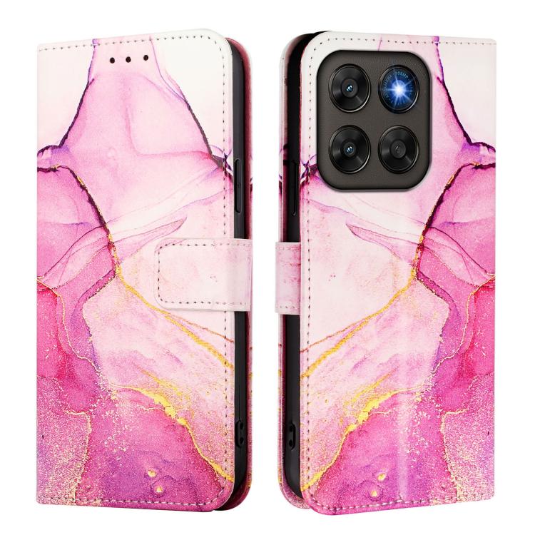 For Motorola Moto G87 / G67 / G77 5G PT003 Marble Pattern Flip Leather Phone Case