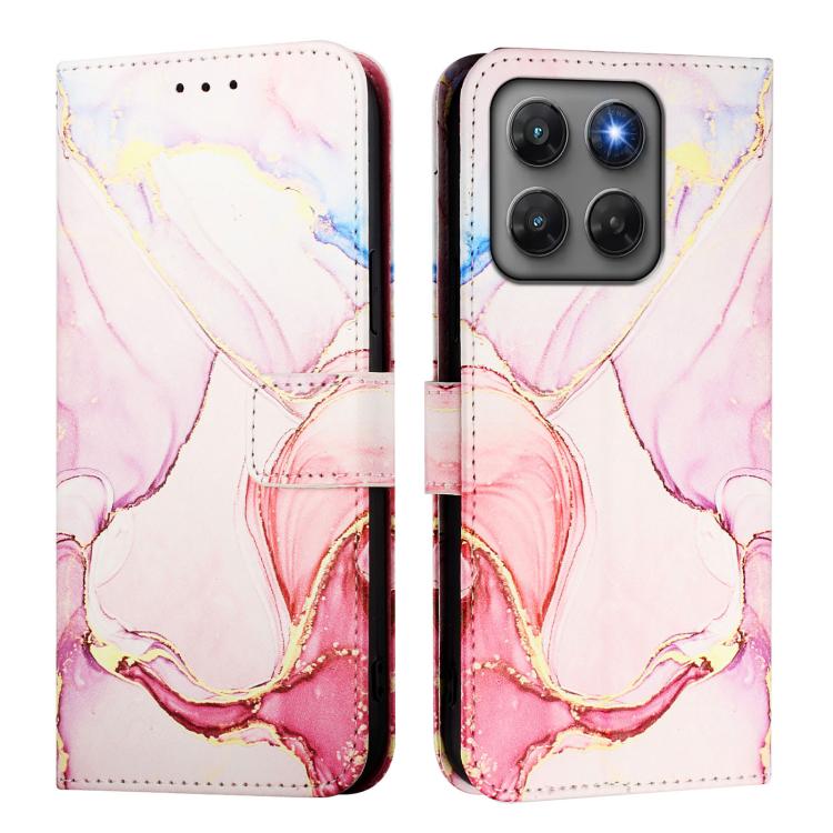 For Motorola Moto G37 / G37 Power / G47 PT003 Marble Pattern Flip Leather Phone Case