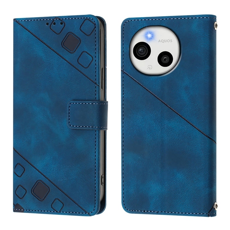 For Sharp Aquos Sense9 Plus Skin Feel Embossed Leather Phone Case