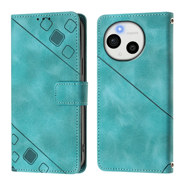 For Sharp Aquos Sense9 Plus Skin Feel Embossed Leather Phone Case