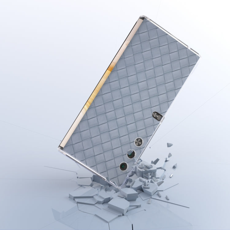 For Honor V Purse Woven Texture Transparent Frame PU Phone Case