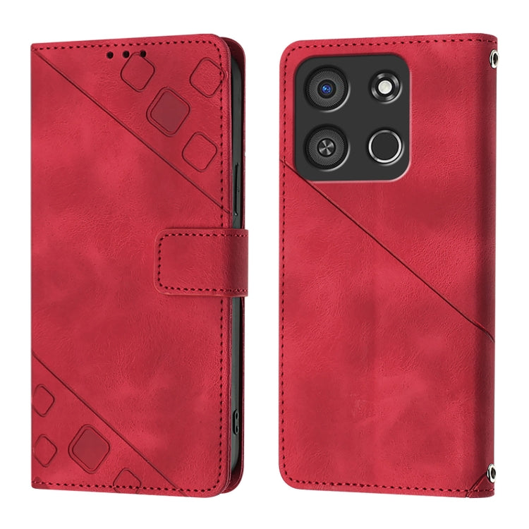 For Itel A05s Skin Feel Embossed Leather Phone Case