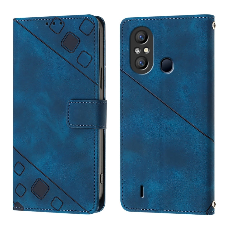 For Itel A58 / A49 Skin Feel Embossed Leather Phone Case