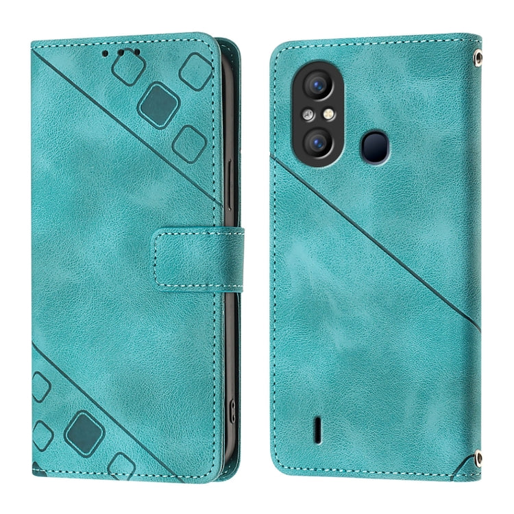 For Itel A58 / A49 Skin Feel Embossed Leather Phone Case