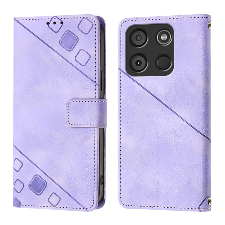 For Itel A60 / A60s Skin Feel Embossed Leather Phone Case