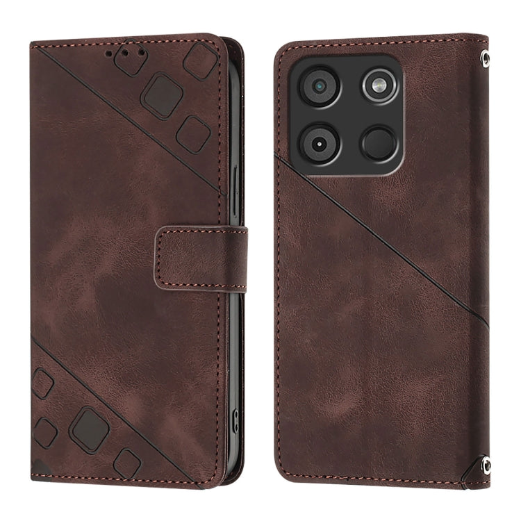For Itel A60 / A60s Skin Feel Embossed Leather Phone Case