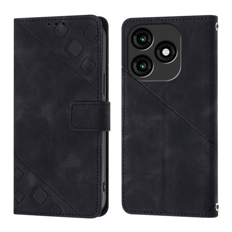 For Itel A70 Skin Feel Embossed Leather Phone Case