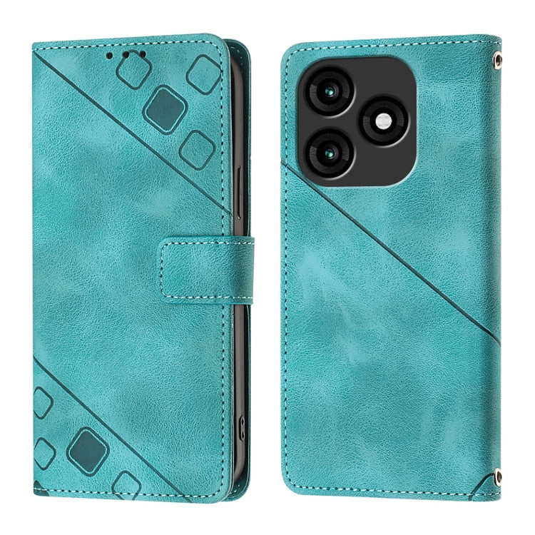 For Itel A70 Skin Feel Embossed Leather Phone Case