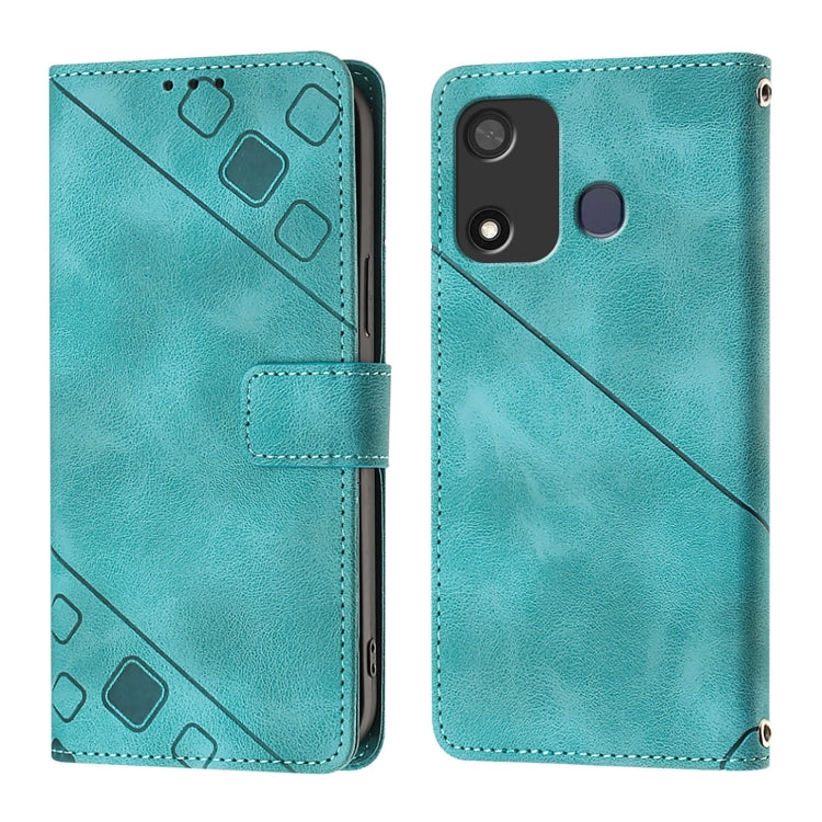 For Itel P17 / A27 Skin Feel Embossed Leather Phone Case