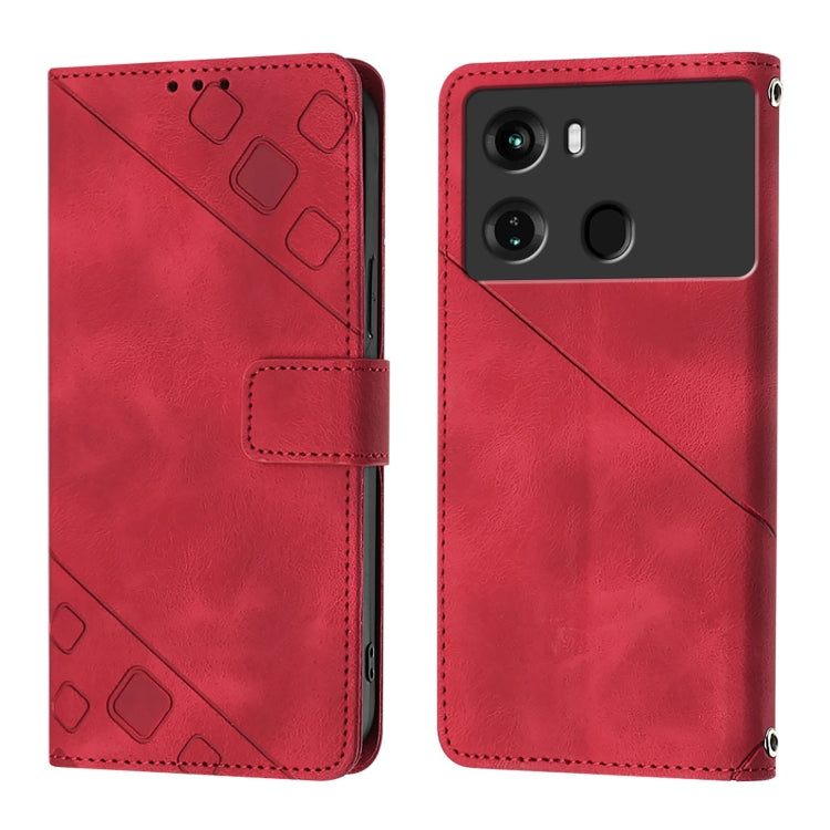 For Itel P40 Skin Feel Embossed Leather Phone Case
