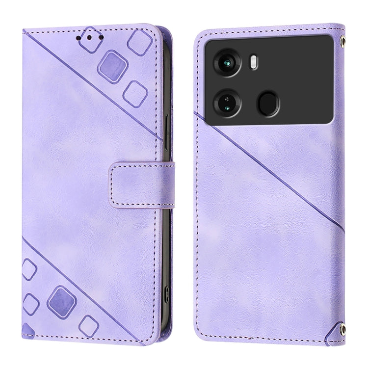 For Itel P40 Skin Feel Embossed Leather Phone Case