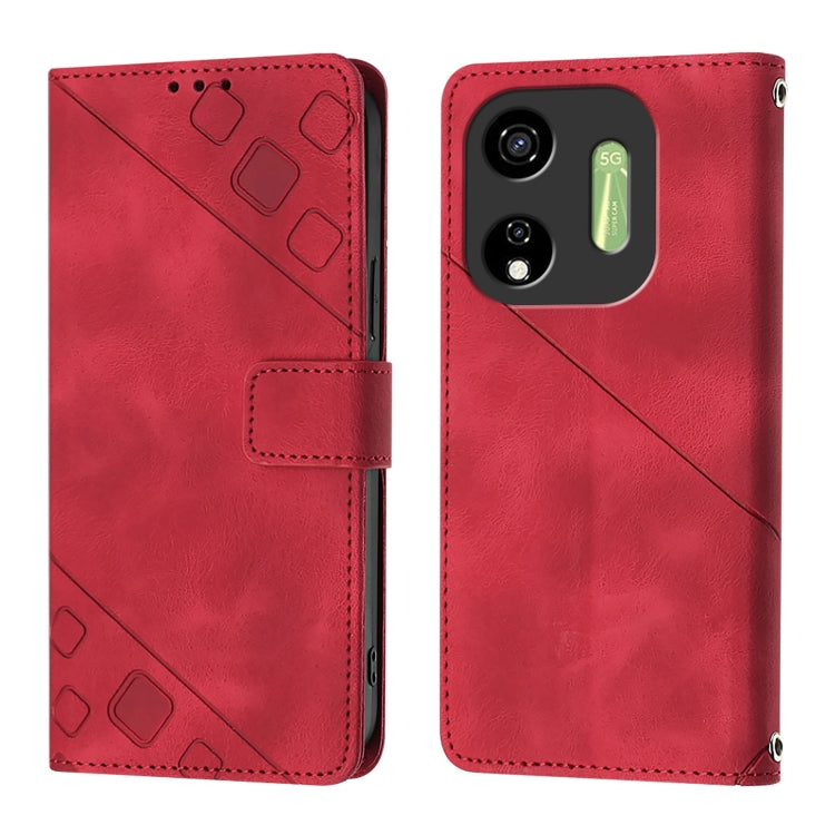 For Itel P55 5G Skin Feel Embossed Leather Phone Case